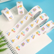 Cylinder roll packaging children's toy stickers, encouraging children's self-adhesive labels