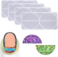 HUIKANGSHENG 4 pcs 4-Cavity Silicone Name Plate Molds for Owala Water Bottle 24 oz 32oz 40 oz, DIY R
