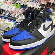 Pure Original Real Shot First Layer Leather Ready Stock Air Jordan 1 high-Top Blue Black Toe AJ1 aj1