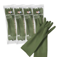 rubberlab 橡膠手套  M(32*9.5cm)  綠色  5雙