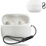 for Bowers & Wilkins Pi8 Wireless Earbuds Case Cover, NOUKAJU TPU Protective Cover(with Carabiner + 