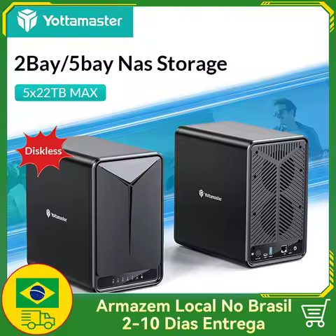 【Local Warehouse!】Yottamaster NAS Storage Server RAM Home Network Storage 2/5 Bay Raid 2.5”3.5“ SATA