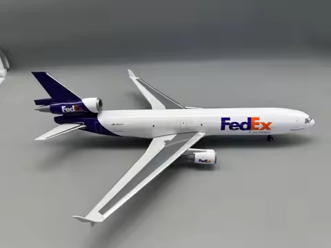 MD11 FedEx Cargo Airways 47cm 1:130 Scale Model Plane MD-11 Resin Airplane with Landing Gear & Wheel