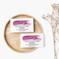 100 pcs MADE Thank You For Your Order Card Thank You Card 89 x 54 mm