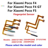 For Xiaomi Poco F4 F5 / F4 GT FingerPrint Sensor Button Touch ID Scanner Key Flex Cable Ribbon Finge
