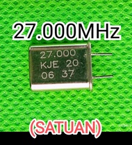 Oscillator crystal xtal kristal oskilator osilator besar 27.000MHz besar 27MHz HC-49U