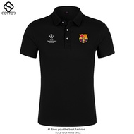 Popular T-Shirts La Liga Champions League Barcelona Polo Shirt Short Sleeve Collar T-Shirt Football 