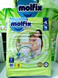 Tã/ Bỉm Dán Thiên Molfix Thiên nhiên sợi tre S80 + 4 mẫu mới