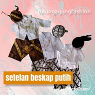 setelan beskap blangkon Newborn// baju anak laki laki //baju pitonan Jawa// baju dalang