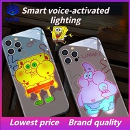 MG spongebob Call flash sound control LED glass phone case for Huawei honor50pro nova9pro 8pro 7pro 
