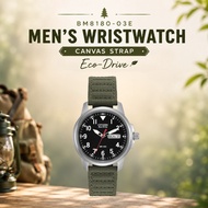 CITIZEN BM8180-03E Men’s Eco-Drive Watch Canvas Strap Black Dial