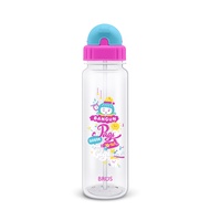 Bros Crystal Water Bottle 550ML Straw Bangun Pagi
