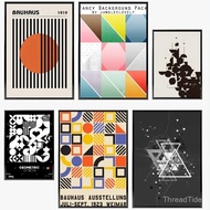1PC Bauhaus Modern Simplicity Geometric Poster Paper Print Home Living Room Bedroom Entrance Bar Caf