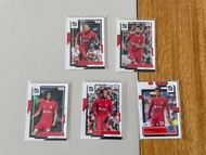 2022/23 Panini Donruss 利物浦 Liverpool 足球咭五張 (紐尼斯 Nunez 沙拿 Salah 阿歷山大阿奴 Alexander Arnold 雲迪克 Van Dijk 
