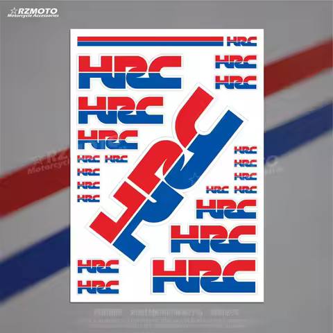 New HRC RACING For Honda Motorcycle Decoration Stickers Reflective Waterproof Helmet Decals CBR RCV 