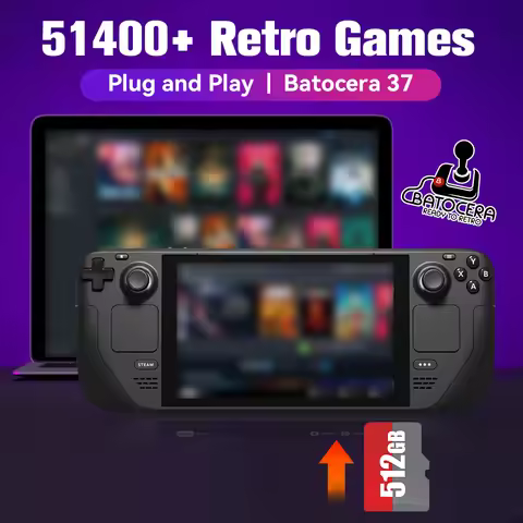 Batocera Game Card For Steamdeck/ Steamdeck OLED/Windows PC With 51400+ Games For PS3/PS2/PS1/PSP/Ga