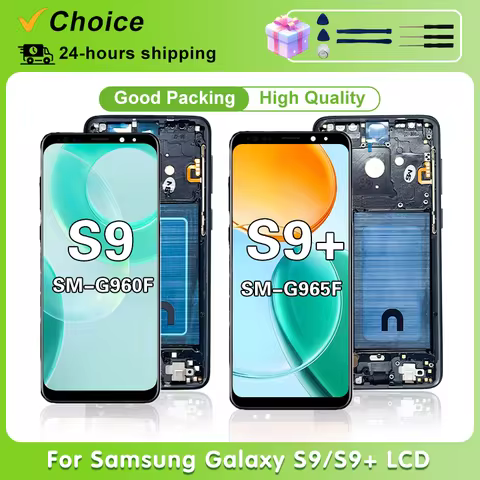 TFT For Samsung S9 LCD Display SM-G960F With Frame Touch Screen Digitizer Assembly For Samsung S9 Pl