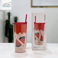 Ly nhựa 2 lớp LocknLock Cold Cup 360ml/600ml kèm ống nắp trượt đóng mở HAP523 HAP524 HAP525