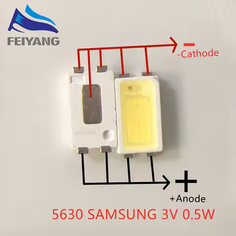 100PCS LED Backlight 0.5W 3v 5630 FOR SAMSUN Cool white LCD Backlight for TV TV Application SPBWH153