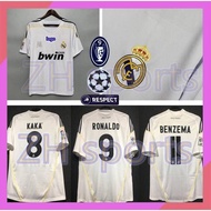 2009-2010 Real Madrid Home jersey Retro Jersey Football 09-10 Real Madrid jersey KAKA 8 RONALDO 9 BE
