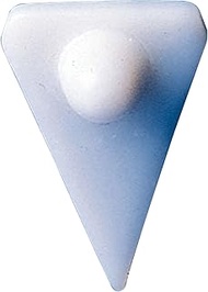Bel-Art Spinvane Teflon Triangular Magnetic Stirring Bar; 10.4 x 16.5 x 9.8mm, Fits 3-5 ml Vials, Wh