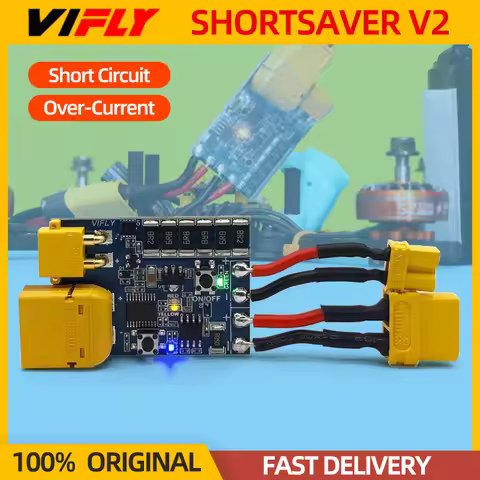 VIFLY ShortSaver 2 V2 Smoke Stopper Electronic Fuse 2-6S Lipo XT30 TX60 Short-Circuit/Over-Current F