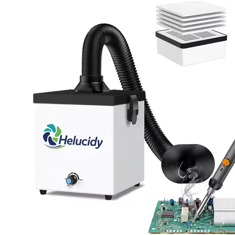 Solder Fume Extractor, 168m³/h Adjustable Suction Smoke Absorber,Desktop Fume Extractor for DIY Sold