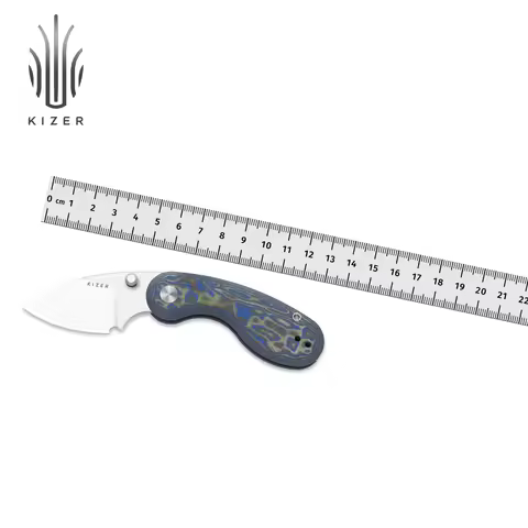 Kizer Pocket Folding Knife Microbe V2742A1/A2/A3/A4/A5/A6 14C28N Blade With Aluminum/Micarta/G10 Han