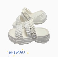 Sepatu Sandal Tali Wanita Premium Sendal Selop Wedges Cewek Kekinian Jelly Karet Tinggi