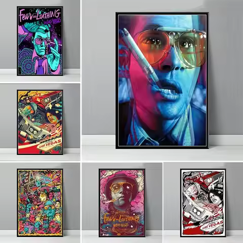 Hot Fear And Loathing In Las Vegas Classic Movie Posters And Prints Canvas Painting Pictures On The 