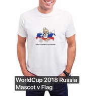 World Cup 2018 Russia Mascot v Flag Design - WHITE