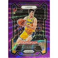 AUSTIN REAVES Purple Ripple Bright Metal Card 2023-24 PRIZM Monopoly Version 42 NBA Lakers Basketbal
