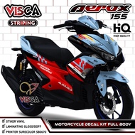 Aerox 155 Old Full Body Decal - Cool Old Aerox 155 Stickers - Old Aerox 155 Striping Variations - Ae