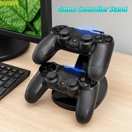 SEVENON Controller Charger Dock, Fast Charging with LED Dual USB Charger Stand, Durable Black Plasti