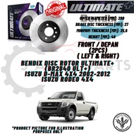 ISUZU D-MAX 4X4 2002-2012 / ISUZU RODEO 4X4 (FRONT 2PCS )  100% BENDIX DISC ROTOR ULTIMATE+
