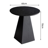 Nordic Luxury Solid Wood round Coffee Table Home Living Room Balcony Small round Table Casual Hot Se