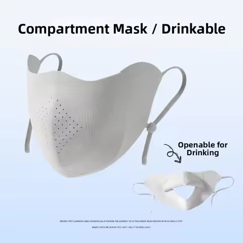 New Lightweight UV Protection Face Mask Breathable UV Blocking Face Covering Mask Washable Ice Silk
