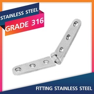 STAINLESS HINGE (TYPE L)-4MM.Marine Grade 316 สแตนเลสเกรด 316 Stainless Steel Fitting