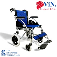 ViN-32AS Aluminum Wheelchair Lightweight Foldable Pushchair for Elderly High Quality Anti Rust Mater