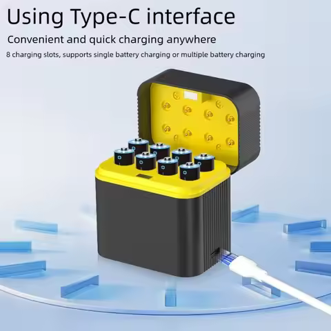 8PCS Battery Charger for 1.5V AAA/AA Rechargeable Lithium Batteries Smart Battery Charger Compatiabl
