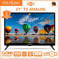 TV Digital 27 inch-E.TV Tanpa Set Top Box.TV Monitor.Polyking.DVB-T2.FHD.Garansi Resmi.TV murah.TV P