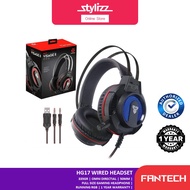 FANTECH WIRED HEADSET(HG17) 335G, OMNI DIRECTIAL, 50MM, FULL SIZE GAMING HEADPHONE, RUNNING RGB