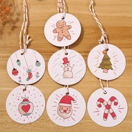 100pcs 5cm Christmas Tags White Card Label DIY Gift Pendant Favors Home Decoration