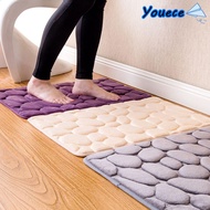 YOUECE 40*60cm Bathroom Carpet Feet Pad Pebbles Floor Bathtub Anti Slip