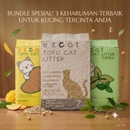Ez Cat - Trio Bundle: Economical Tofu Cat Litter 7 Litter Tofu Cat Variant mango Green TeaOriginal