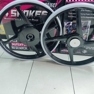 VARIO 110 / 125 / 150 / CLICK / SUPERFLY PROJECT X RIM (F-1.40 -17  R-1.6 -17) MIDNIGHT BLACK 👍New S
