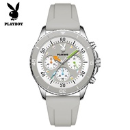 [คลังสินค้าพร้อมผมตรง] PLBOY 3081นาฬิกาควอตซ์กีฬาคู่ที่ไม่ซ้ำกันสไตล์ใหม่ขายดี