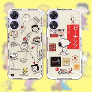 Phone Case OPPO A78 5G 2023 Cute Cartoon Lazzy Snoopy Pattern Silicone Transparent Soft Casing OPPO 