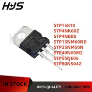 10Pcs STP4NK60Z STP4NB80 STP80NS04Z STP15NM60ND STP15810 STP55NE06 STP40N60M2 STP25NM50N TO-220 Bran