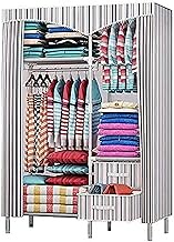 Portable Wardrobe Cloth Wardrobe Wardrobes for Bedroom,Creativity Wardrobe Storage Organiser Fabric Fold Wardrobe Space Saver Hangers D,170 * 110 * 45cm Portable Cloth Hanger (F 170 * 110 * 45cm)